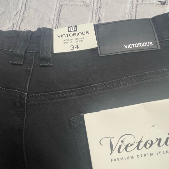 VICTORIOUS Jeans Nwt Mens Jean Victorious Skinny Leg Black Denim